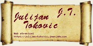 Julijan Toković vizit kartica